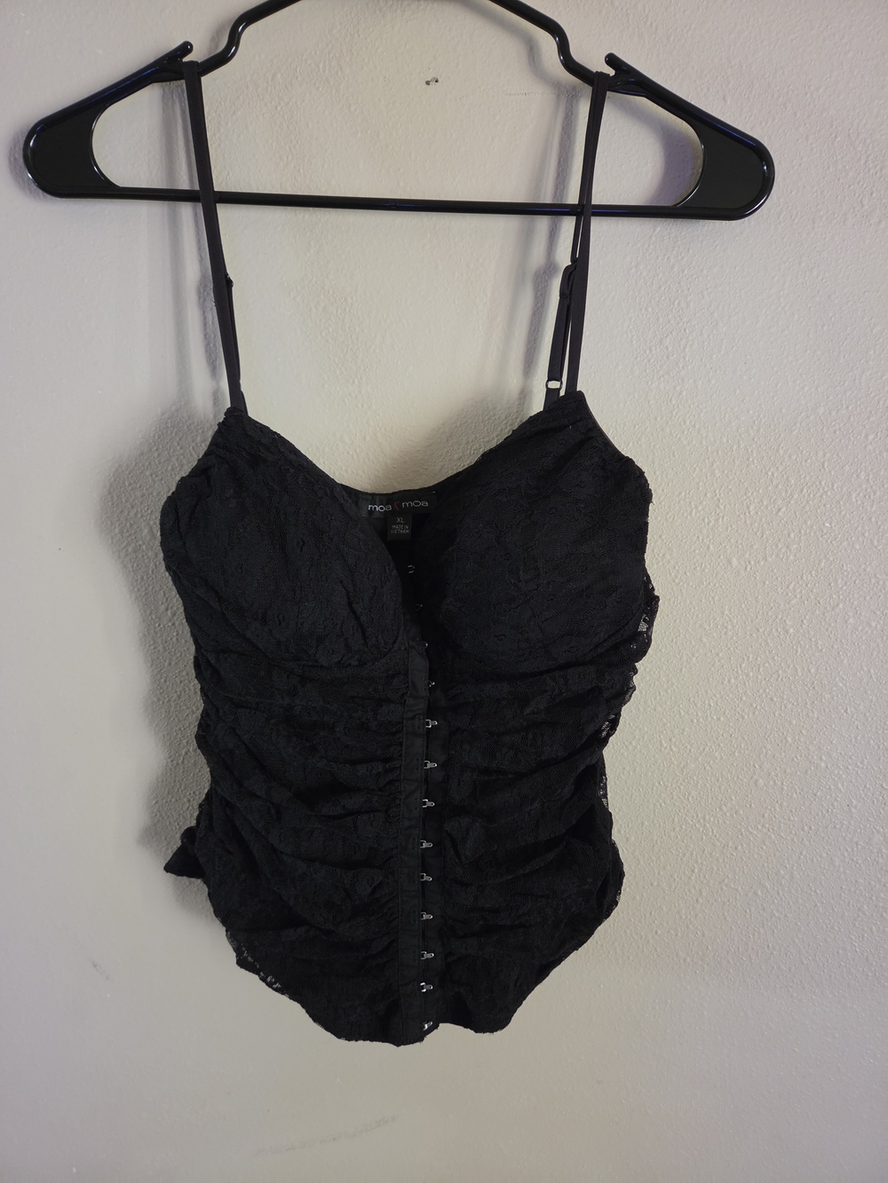 Moa Moa Black Lace Trim Camisole